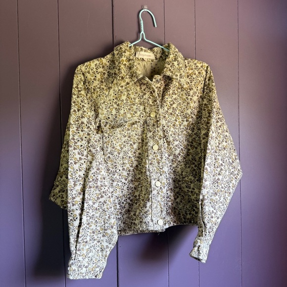 Solitaire Floral Cropped Jacket – Size Medium Cotton Blend - Picture 4 of 5